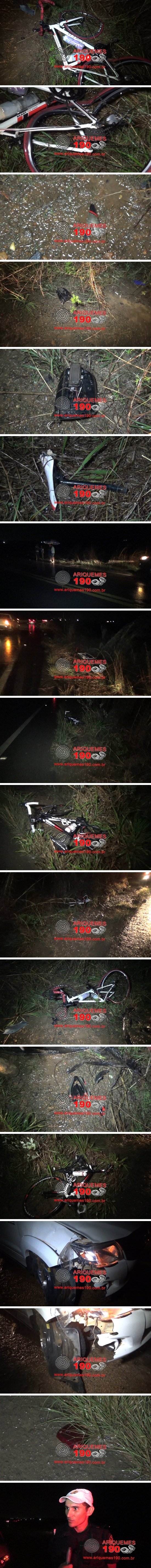 Ciclistas de Ariquemes sofrem acidente (Foto: Ariquemes 190)