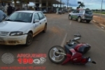 ARIQUEMES: Motociclista sofre escoriações após colisão com carro na Avenida Tancredo Neves