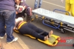 ARIQUEMES: Mulher fratura o braço em acidente na Av. Jamari