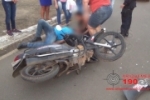 ARIQUEMES: Motociclista fica ferido após colidir em traseira de caminhonete na Av. Tancredo Neves