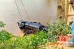 ARIQUEMES: Condutor de caminhonete cochila e cai de ponte no Travessão B–40