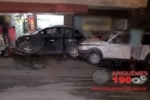 ARIQUEMES: Carro atinge veículos estacionados na Avenida Machadinho