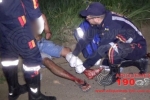 ARIQUEMES: Motociclista fica ferido em queda de moto na BR–364