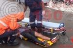 ARIQUEMES: Motociclista sofre queda após manobra de veículo em saída de escola no Setor 03