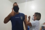 Policiais militares em Ariquemes recebem vacina contra gripe