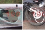 ARIQUEMES: Motociclista quebra perna ao colidir na traseira de automóvel que freou em buraco na BR–364