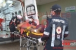 ARIQUEMES: Motociclista sofre escoriações em queda no trevo da BR–364