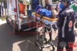 ARIQUEMES: Motociclista fica ferido após colidir reboque em meio fio na Avenida Jamari