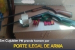 Polícia Militar prende homem por porte ilegal de arma em Cujubim