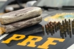 Em Humaitá/AM, PRF apreende 2,15 Kg de maconha, 25 munições e 254 g de ouro ilegal