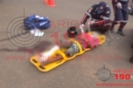 ARIQUEMES: Motociclista tem fratura exposta em tornozelo após colisão com caminhonete no Setor 04