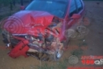 ARIQUEMES: Carro capota após grave colisão com veículo no TB–40