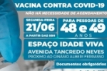 Vacina contra Covid–19 – Para pessoas de 48 e 49 anos em Ariquemes