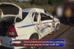Ariquemes: Grave acidente entre caminhão e taxi na BR 364 deixa duas pessoas feridas – Vídeo