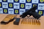Em Rondônia, PRF apreende três armas de fogo no final de semana – Pistola .40 e 44 munições foram apreendidas em Ariquemes
