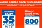 Vacina contra Covid–19 Solidária! – continuaremos a atender a faixa etária de 35 anos ou mais em Ariquemes