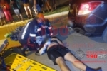 ARIQUEMES: Motociclista fica com braço fraturado após colisão com carro na Av. Jamari