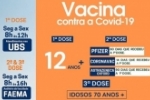 Vacinação contra o Covid–19 – 1ª dose / 2ª dose / 3ª dose