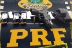 Em Pimenta Bueno/RO, PRF apreende pistola e carregadores