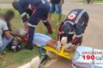 ARIQUEMES: Motociclista fica ferida após colisão entre motos no Setor 09