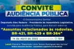 Presidente Alex Redano confirma audiência pública para discutir a situação das rodovias federais em Rondônia