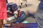 Motociclista tem fratura exposta após colidir de frente com carro no Setor 6 em Ariquemes – Vídeo
