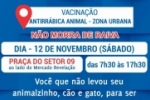  Ariquemes: Vacinação antirrábica animal – Dia 12 de novembro – Praça do Setor 09