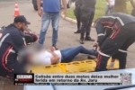 Colisão entre duas motos deixa mulher ferida em retorno da Av Jaru