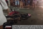 Entregador fica gravemente ferido após se envolver em forte colisão entre carro e moto na Av. Tancredo Neves – Vídeo
