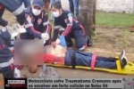 Motociclista sofre Traumatismo Craneano após se envolver em forte colisão no Setor 04 – Vídeo