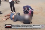 Motociclista sofre escoriações após colidir com caminhonete na Av. Canaã – VÍDEO