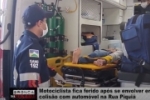 Motociclista fica ferido após se envolver em colisão com automóvel na Rua Piquiá – Vídeo