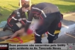 Criança é socorrida após colisão entre moto e caminhonete em Ariquemes – Vídeo