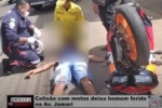 Colisão com motos deixa homem ferido na Av. Jamari – Vídeo