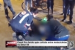 Casal fica ferido após colisão entre motocicletas no Setor 09 – VÍDEO
