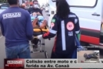 Colisão entre moto e carro deixa vítima ferida na Av. Canaã – Vídeo