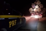 Em Rondônia, PRF identifica transporte irregular de madeira