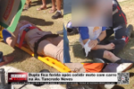 Dupla fica ferida após colidir moto com carro na Av. Tancredo Neves – Vídeo