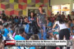 Alunos da Escola Vinícius de Moraes realizam desfile de roupas feitas com materiais recicláveis– Vídeo 