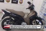 Após informações PTRAN encontra motoneta com restrição de roubo/furto em mata no Zona Sul – Vídeo