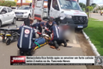 Motociclista fica ferido após se envolver em forte colisão entre 2 motos na Av. Tancredo Neves – Vídeo