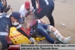 Colisão entre carro e moto deixa mulher gravemente na Av. Tancredo Neves – Vídeo