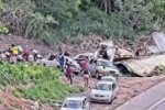 Carga é saqueada após acidente que matou família na Serra de São Vicente – Vídeo