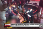 Motociclista fica ferido após carro colidir na traseira de sua motocicleta na Av. Guaporé – Vídeo