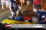 Motociclista é socorrido pelo SAMU após queda na Rua Heitor Vila Lobos do Setor 11 – Vídeo