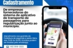 Prefeitura convoca empresas fornecedoras de aplicativos para transporte de passageiros para cadastramento e regularização