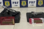 Em Rondônia, PRF apreende três armas de fogo