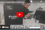 Homem é preso pela PM após furtar caixa de som em loja da Alameda Piquiá – VÍDEO