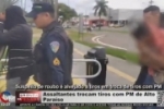 Assaltantes trocam tiros com PM de Alto Paraíso e tenta fugir na porta da UNISP – VÍDEO
