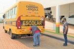Frota de ônibus do transporte escolar de Ariquemes passa por vistoria